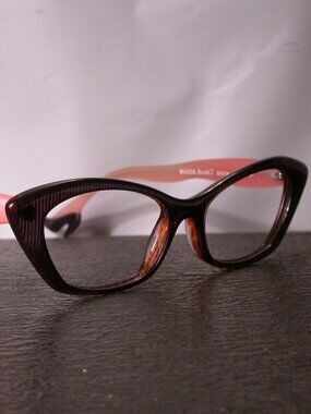 Face A Face Red Stripes Bocca Rock Stylish Eyeglasses Frames Hand Made in Italy